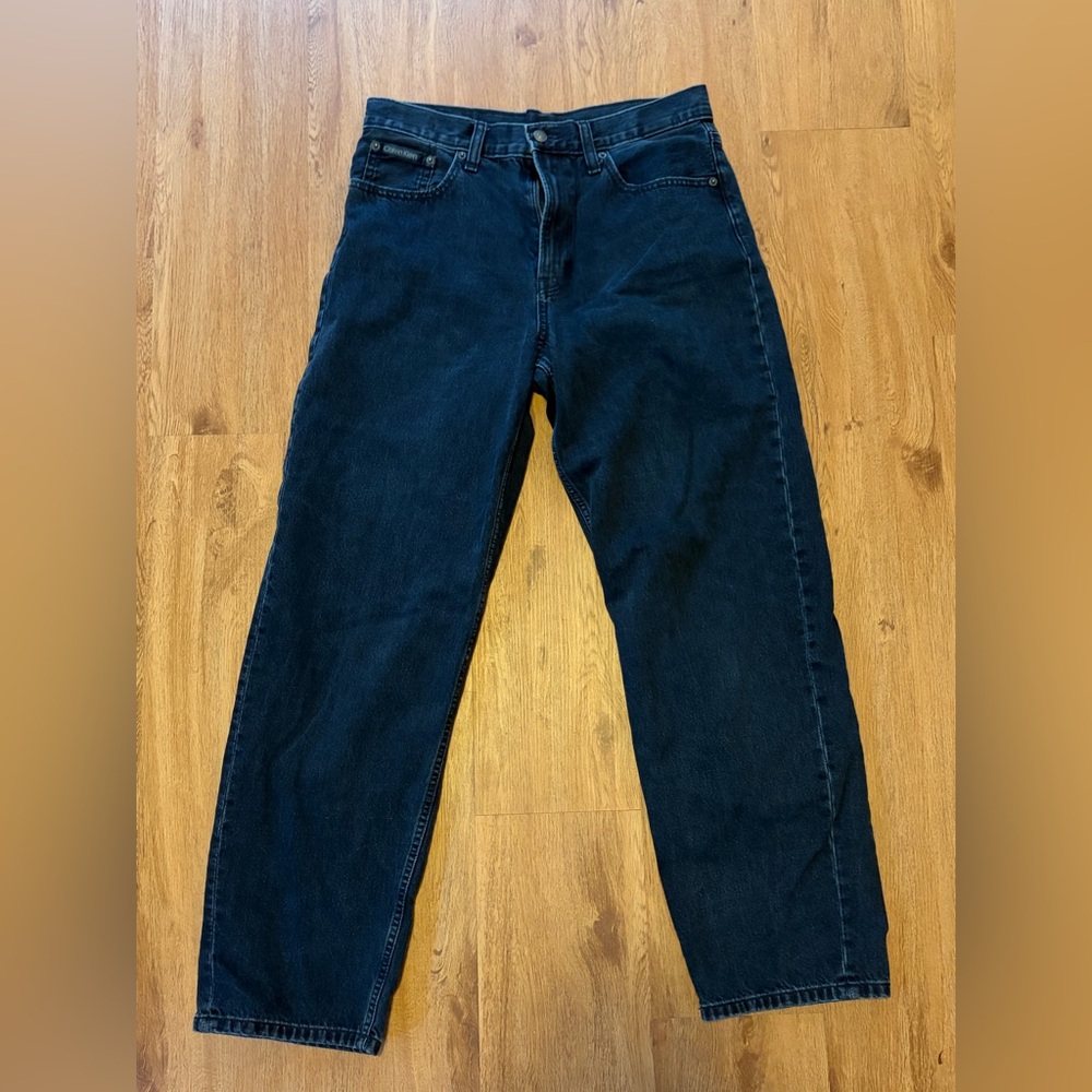 Calvin Klein 90’s Loose Dark Blue Jeans - Picture 2 of 4
